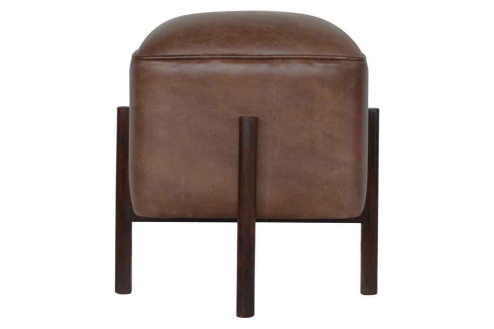 Artisan - Footstool with Solid Wood Legs
