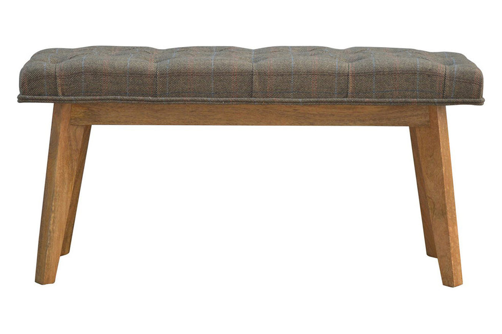 Artisan - Multi Tweed Deep Button Hallway Bench