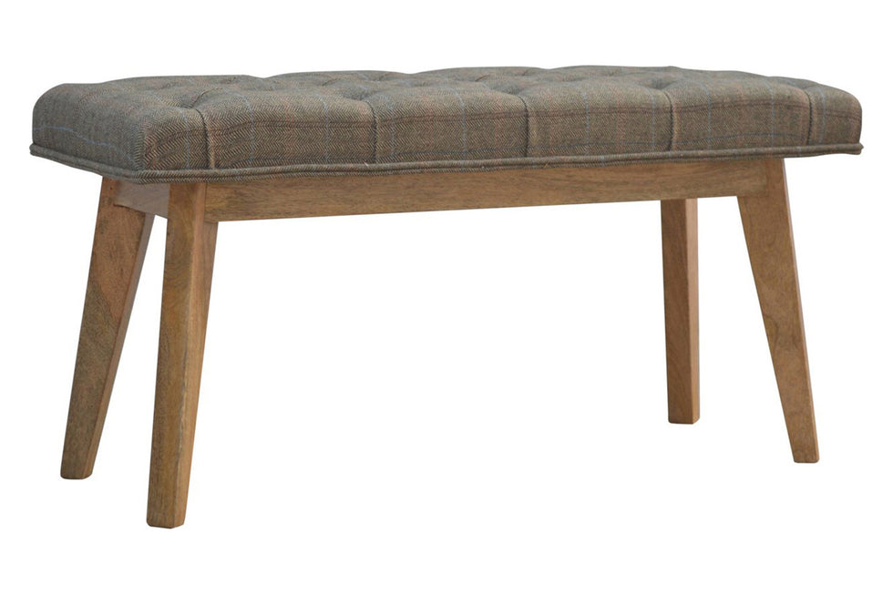 Artisan - Multi Tweed Deep Button Hallway Bench