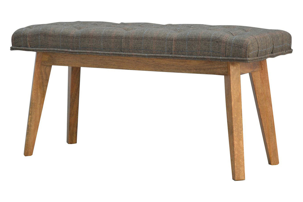 Artisan - Multi Tweed Deep Button Hallway Bench