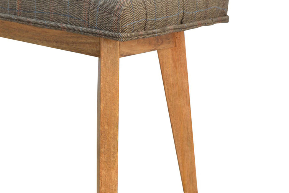 Artisan - Multi Tweed Deep Button Hallway Bench