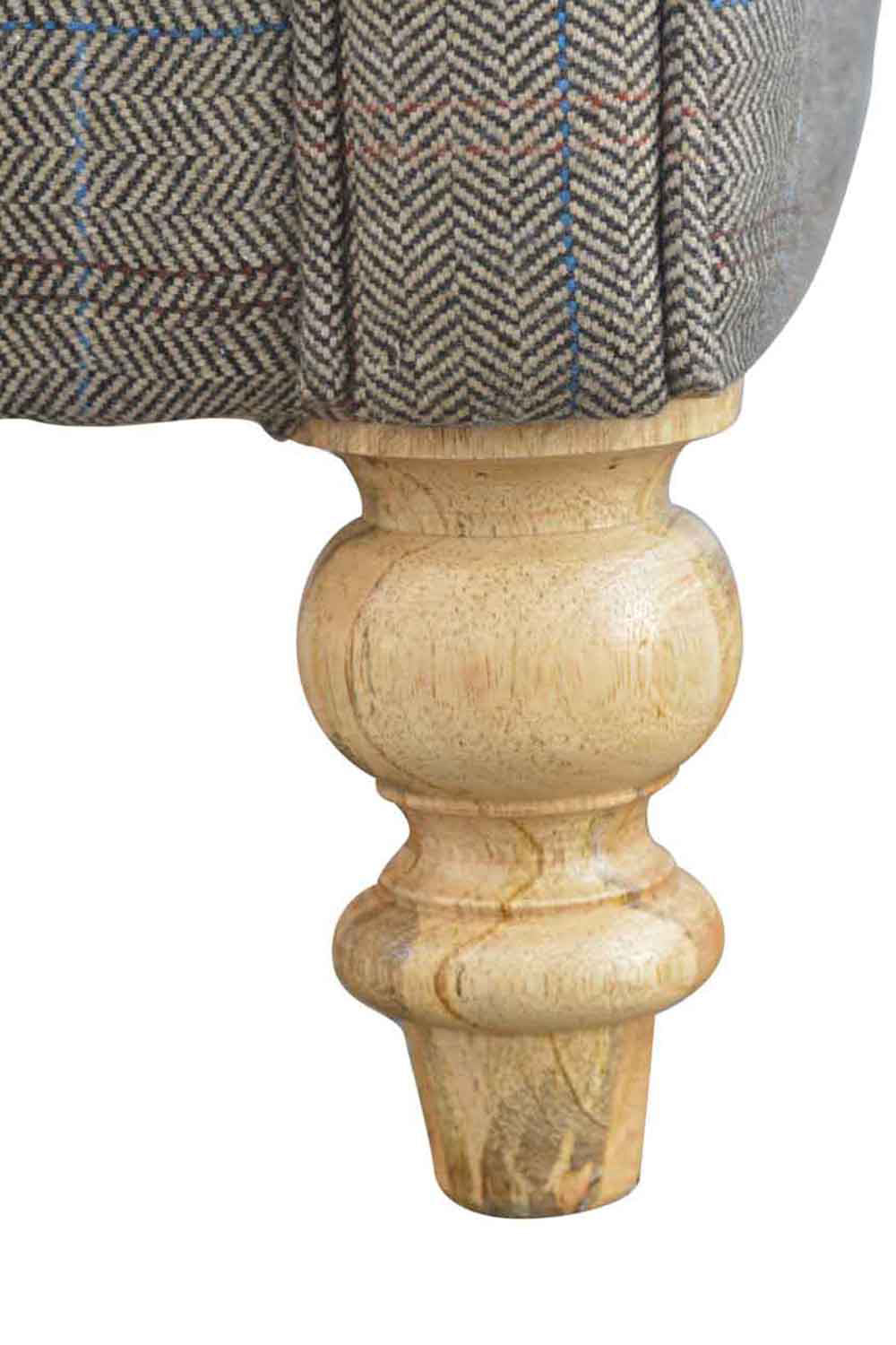 Artisan - Multi Tweed Armchair with Turned Feet