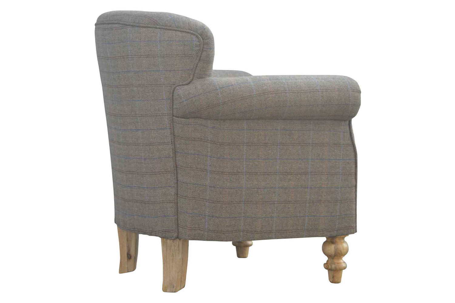 Artisan - Multi Tweed Armchair with Turned Feet