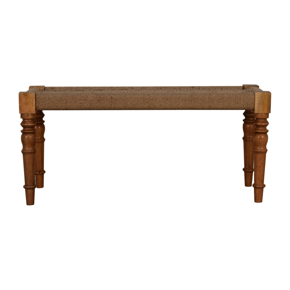 Artisan - Turned Leg Bench in Fabric