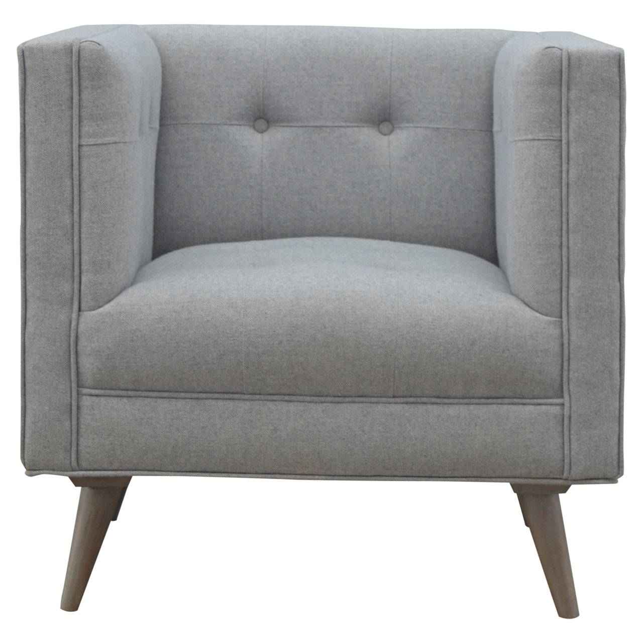 Artisan - Armchair in Gray, Tweed