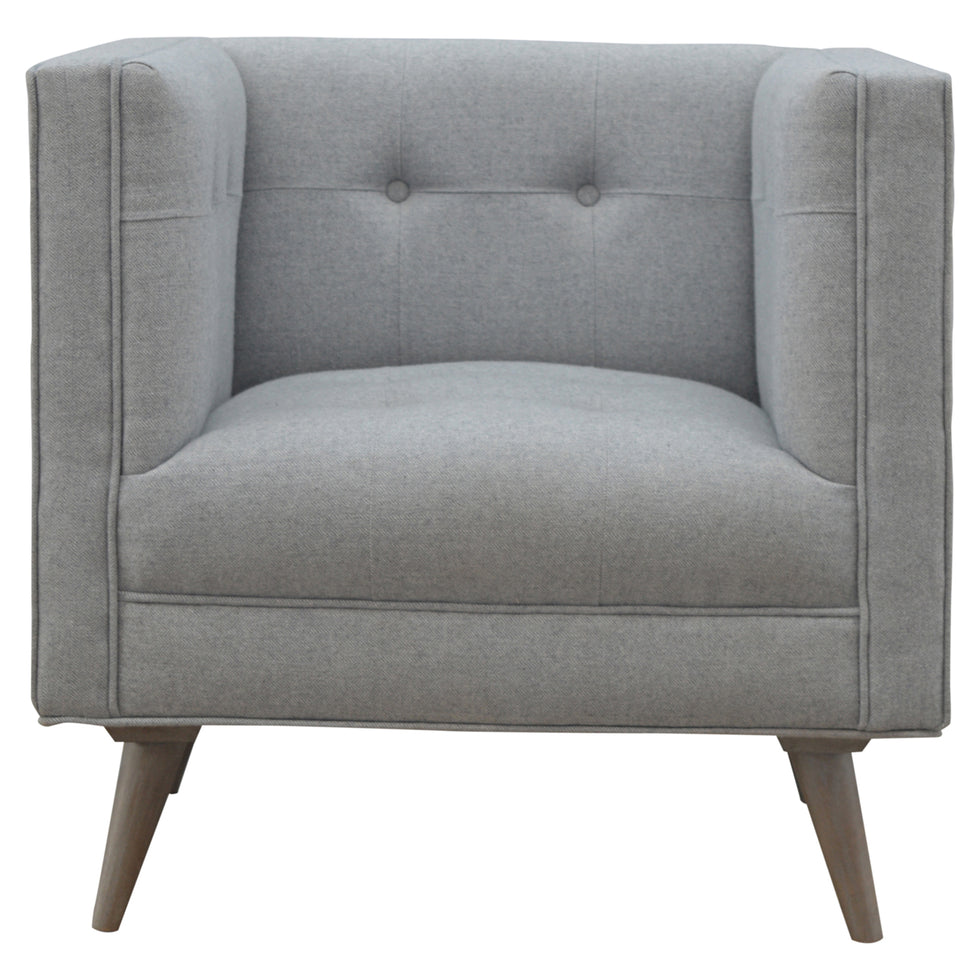 Artisan - Armchair in Gray, Tweed