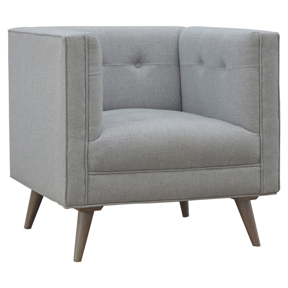 Artisan - Armchair in Gray, Tweed