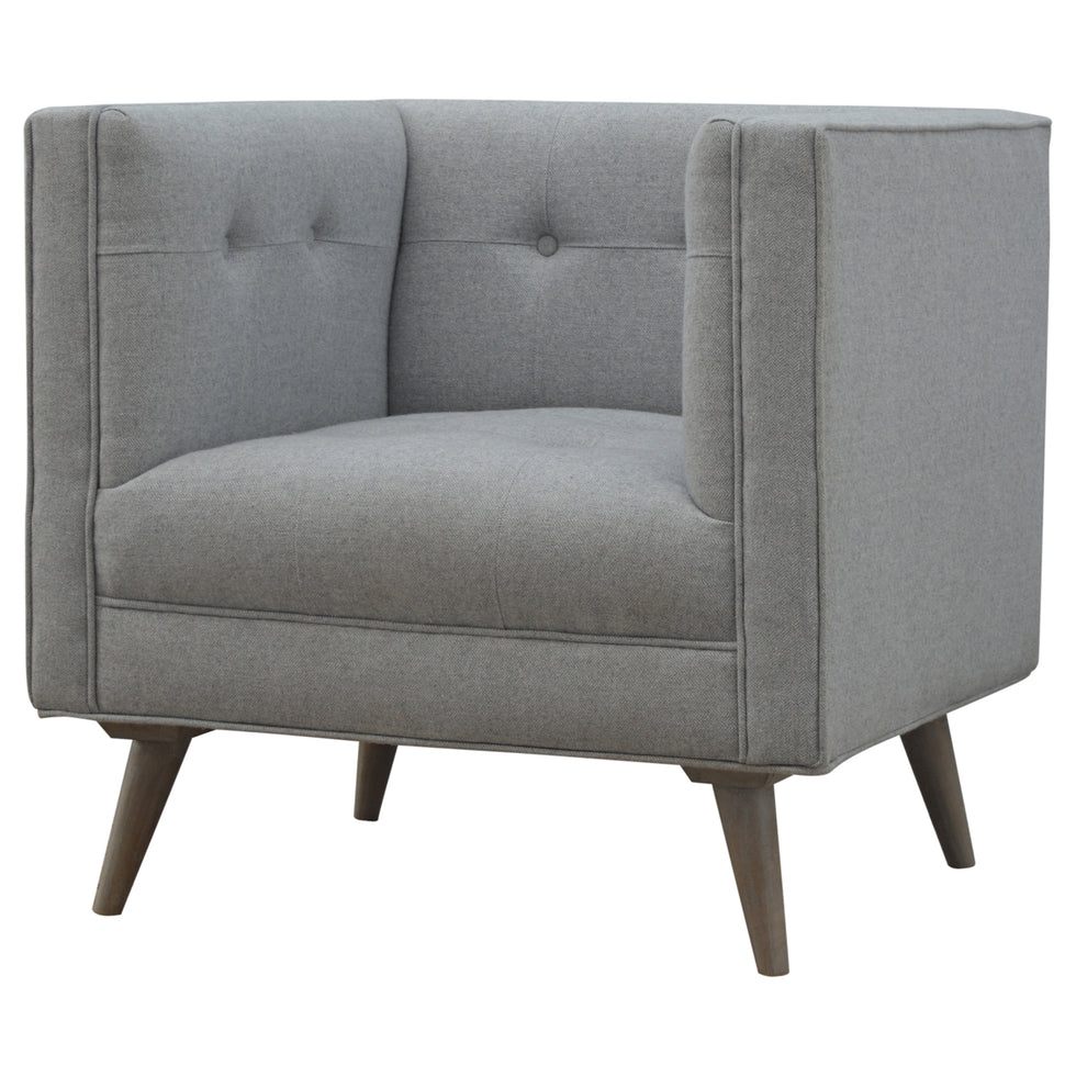 Artisan - Armchair in Gray, Tweed