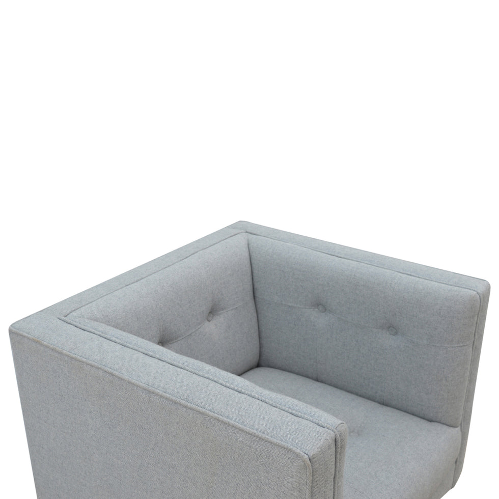 Artisan - Armchair in Gray, Tweed