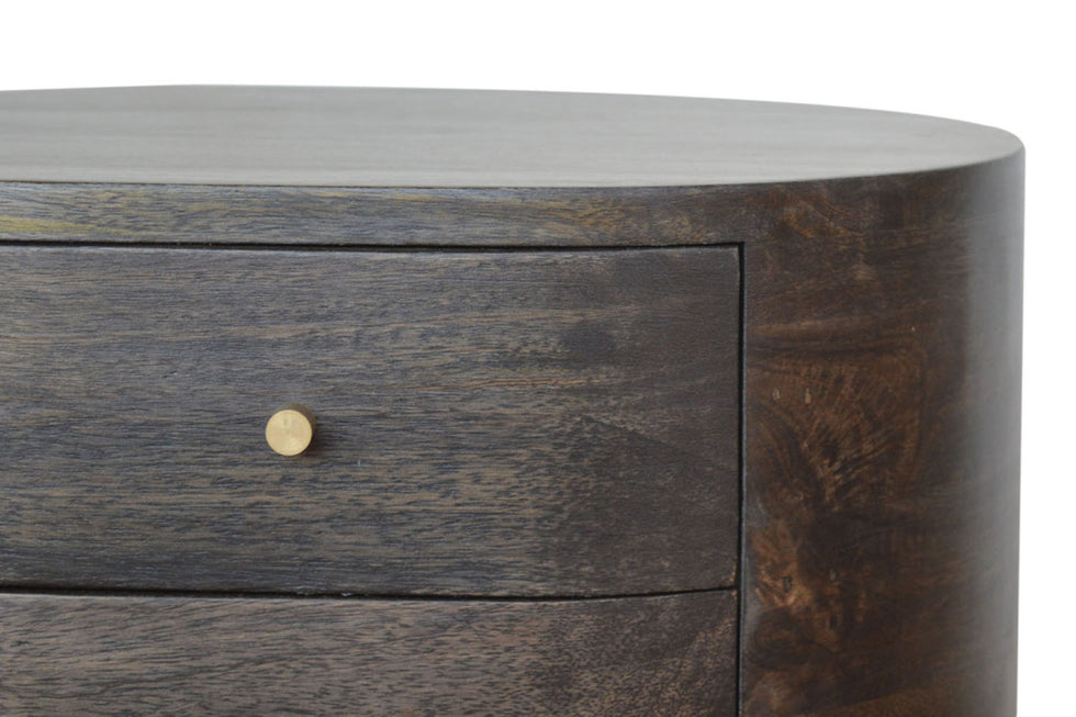 Artisan - Bedside with Brass Legs in Ash Black