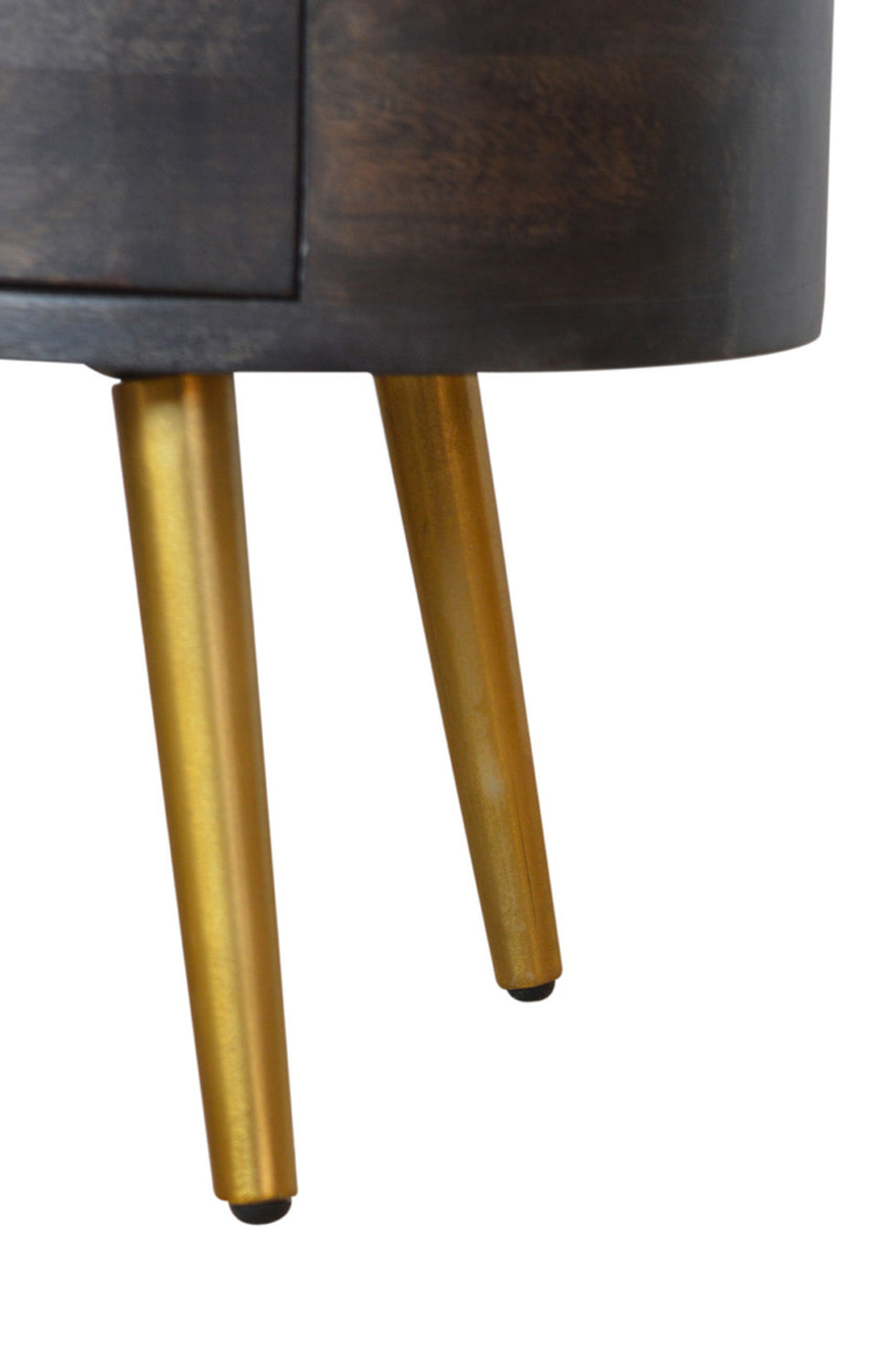 Artisan - Bedside with Brass Legs in Ash Black