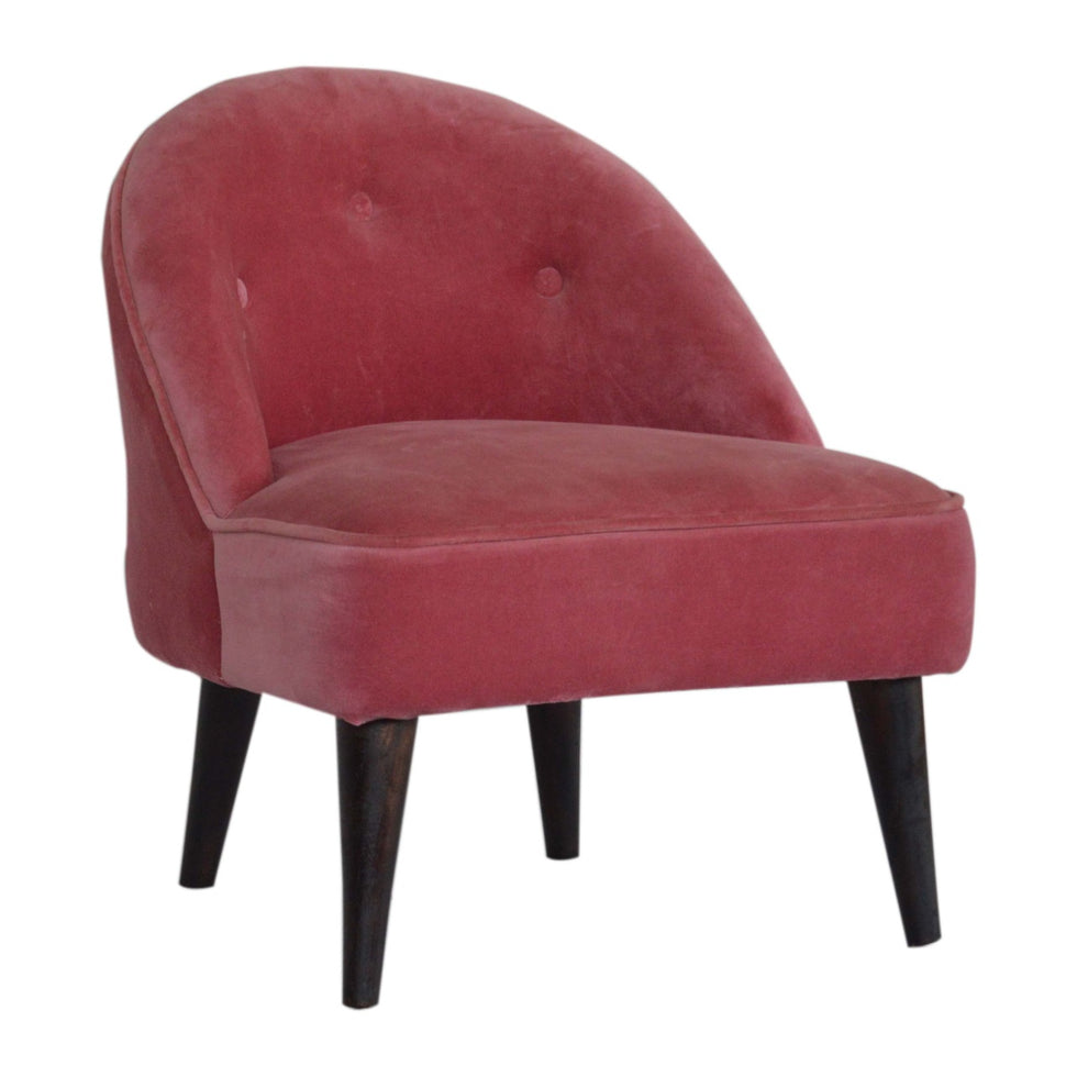 Artisan - Deep Button Chair in Pink, Velvet