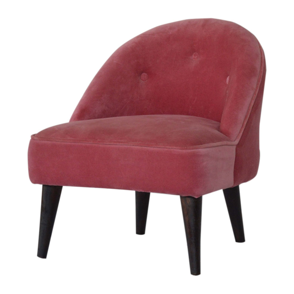 Artisan - Deep Button Chair in Pink, Velvet