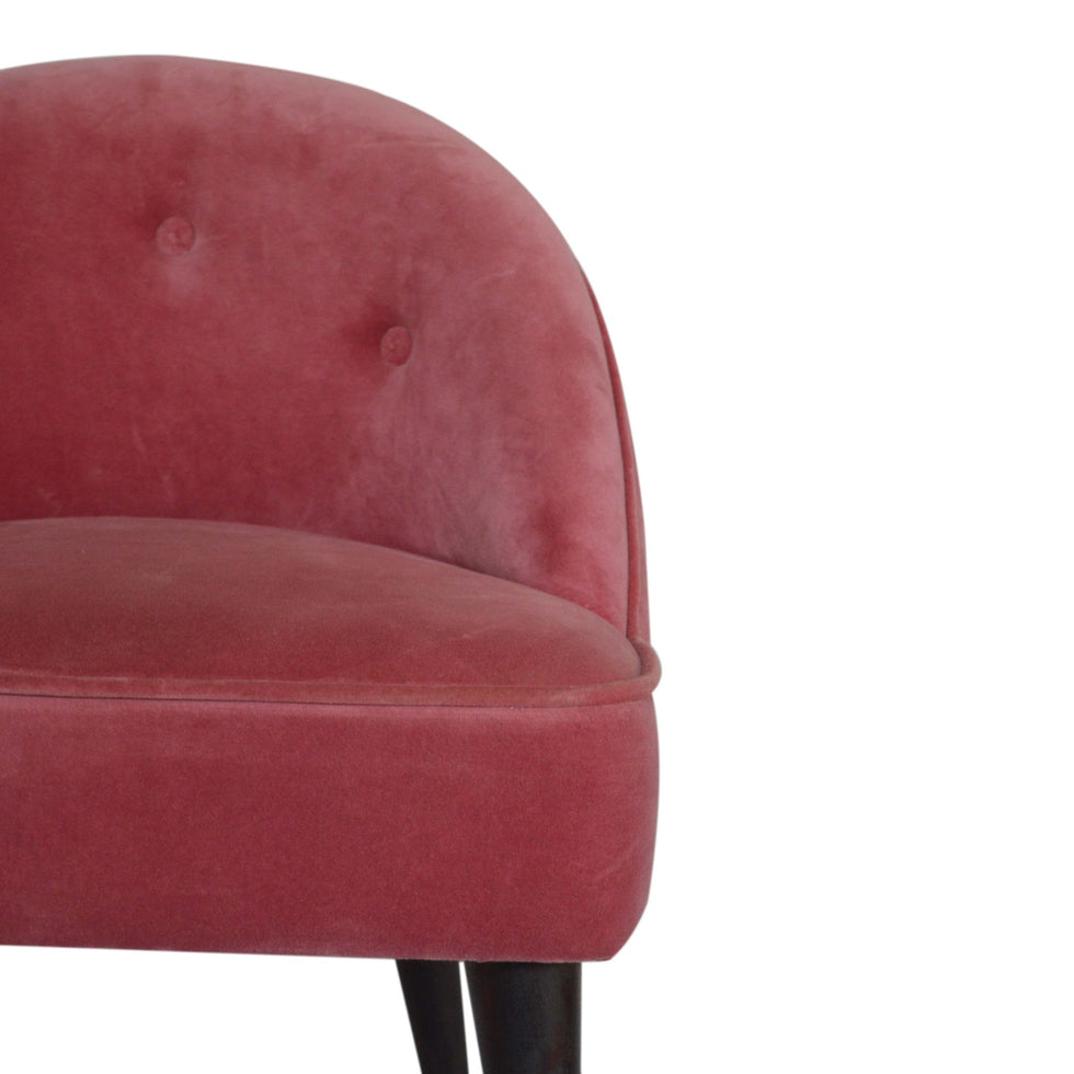 Artisan - Deep Button Chair in Pink, Velvet