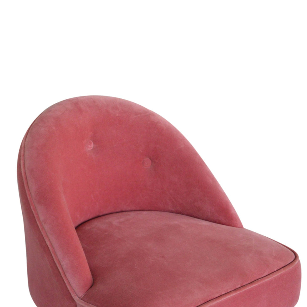 Artisan - Deep Button Chair in Pink, Velvet