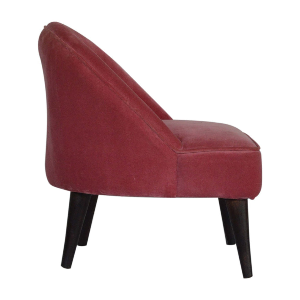 Artisan - Deep Button Chair in Pink, Velvet