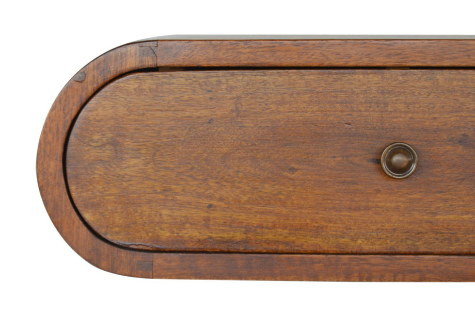 Artisan - Wall Mounted Round Bedside in Chestnut