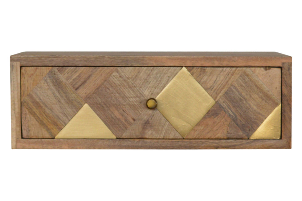 Artisan - Wall Mounted Brass Inlay Bedside