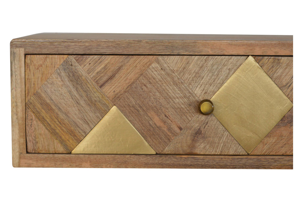 Artisan - Wall Mounted Brass Inlay Bedside