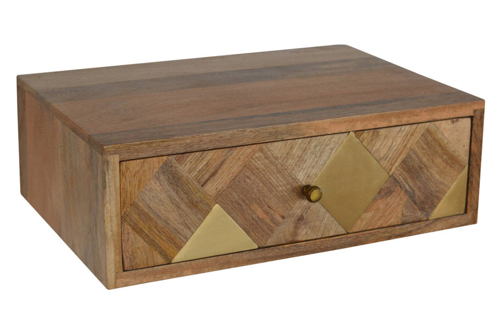Artisan - Wall Mounted Brass Inlay Bedside