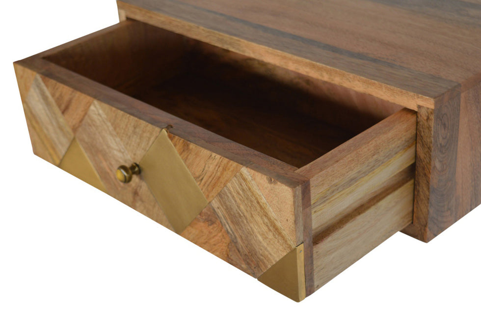 Artisan - Wall Mounted Brass Inlay Bedside