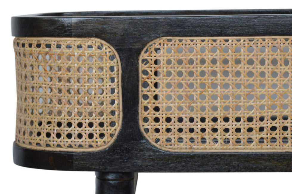 Artisan - Rattan Tray Table in Ash Black