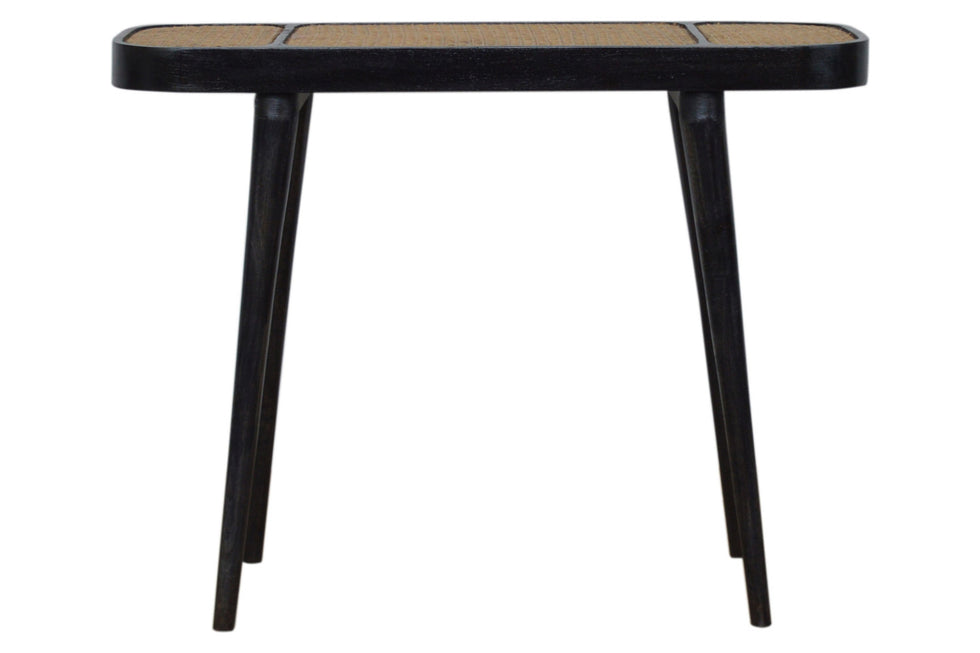 Artisan - Rattan Console Table in Ash Black