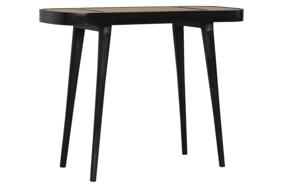 Artisan - Rattan Console Table in Ash Black