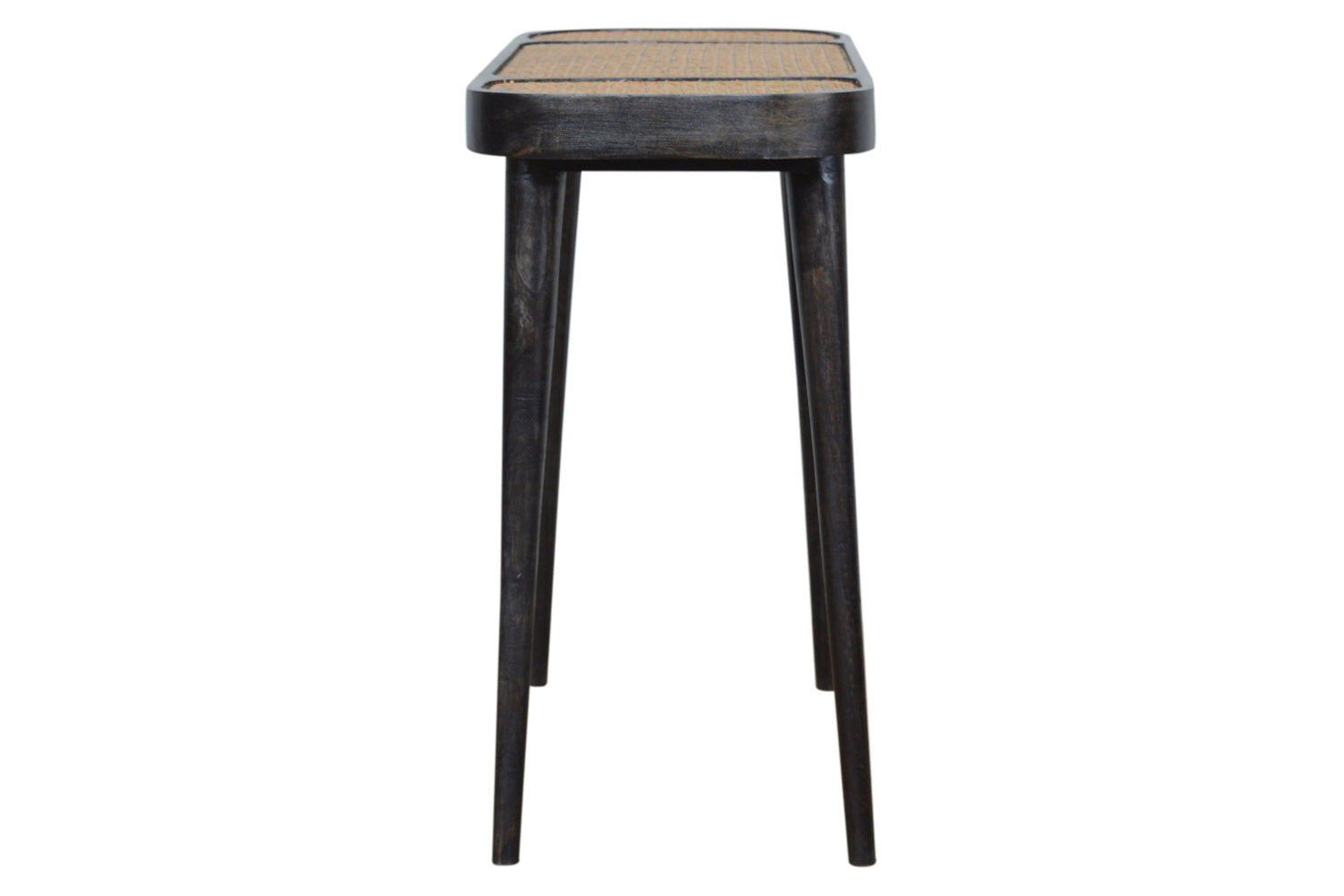 Artisan - Rattan Console Table in Ash Black