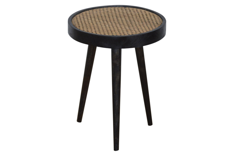 Artisan - Rattan End Table in Ash Black
