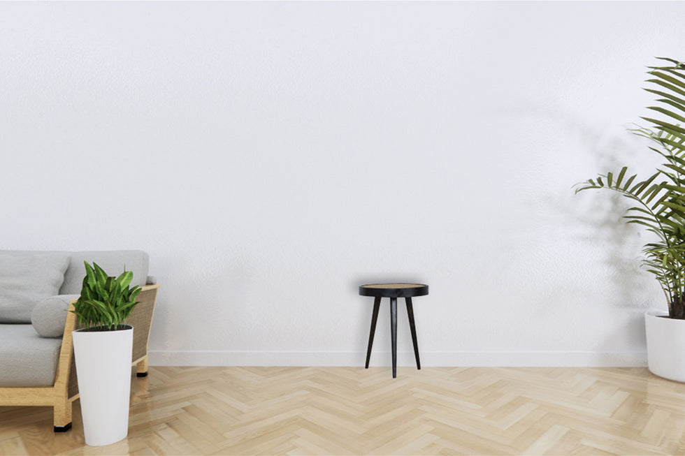 Artisan - Rattan End Table in Ash Black
