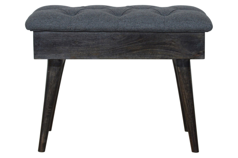 Artisan - Black Tweed Storage Bench