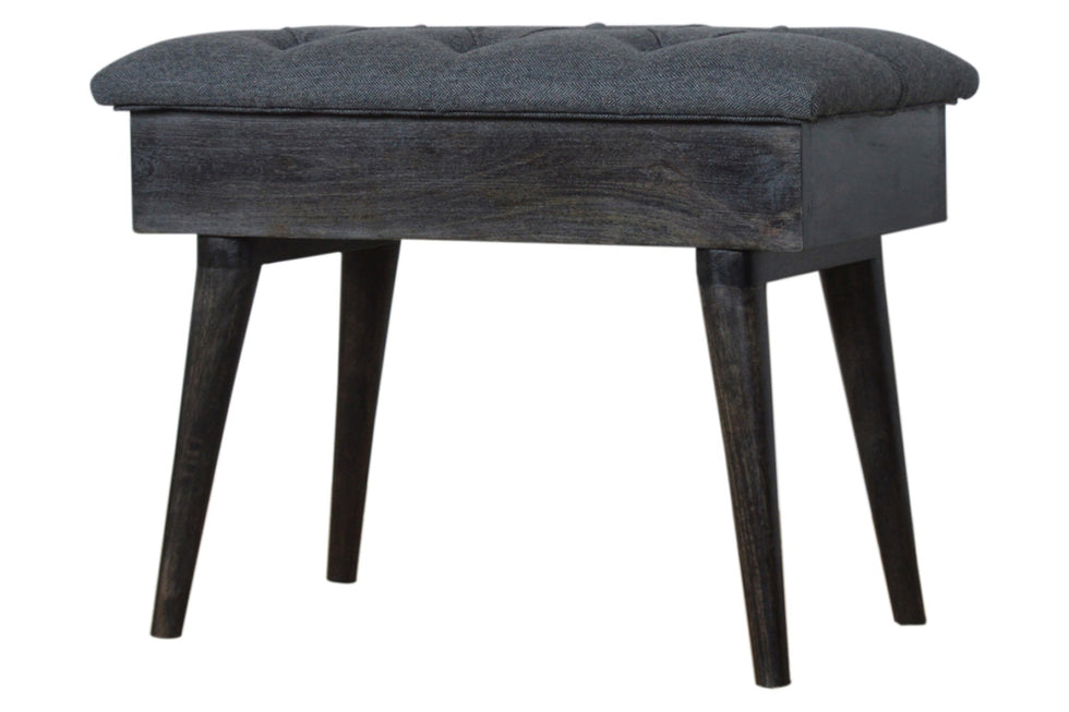 Artisan - Black Tweed Storage Bench