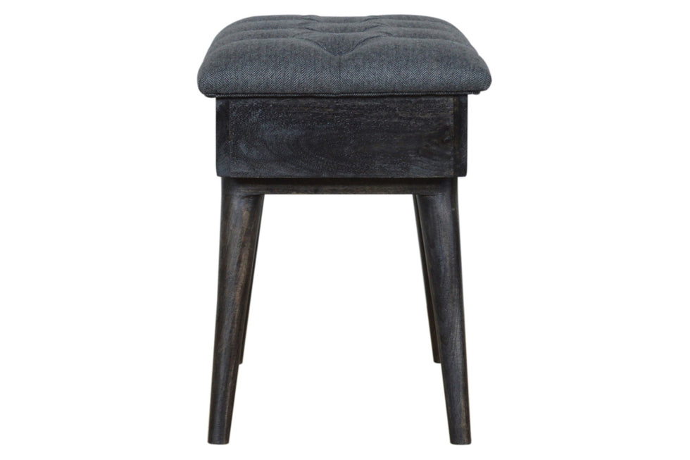Artisan - Black Tweed Storage Bench