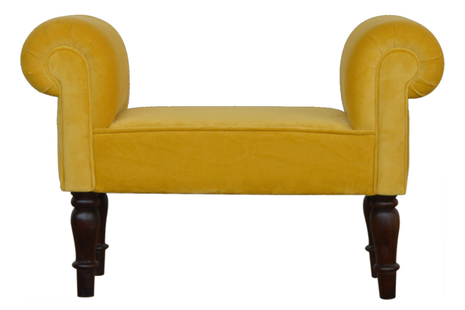Artisan - Bedroom Mini Bench in Mustard, Velvet