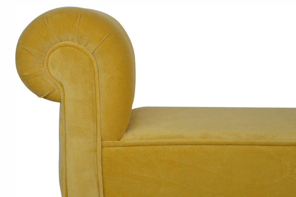 Artisan - Bedroom Mini Bench in Mustard, Velvet