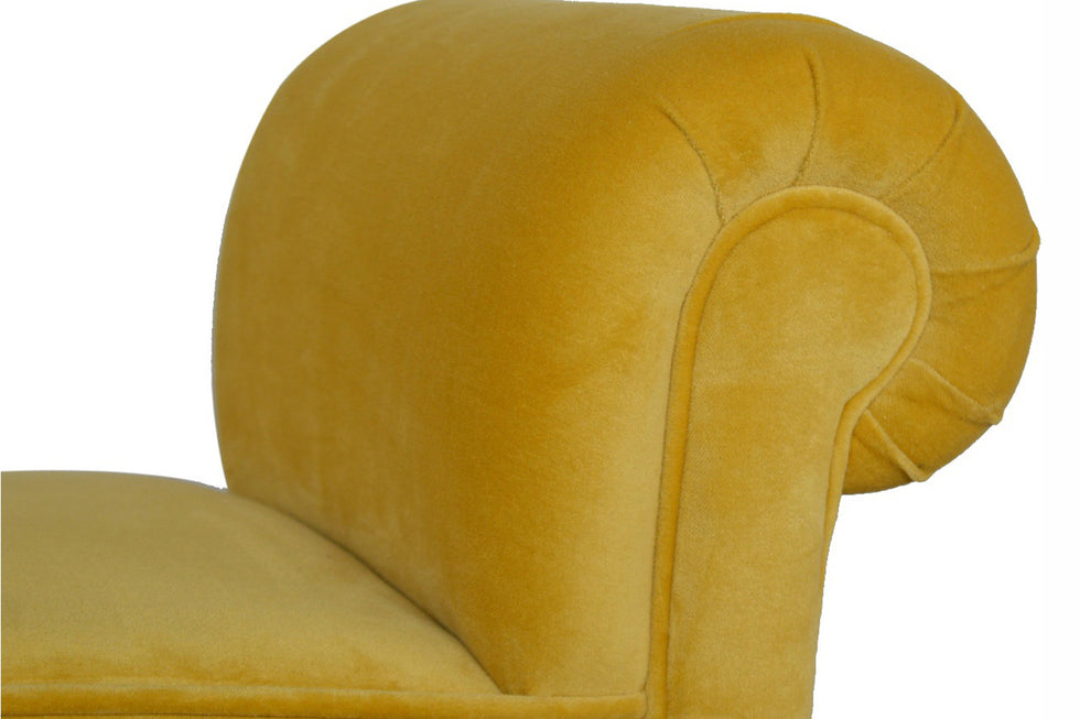 Artisan - Bedroom Mini Bench in Mustard, Velvet