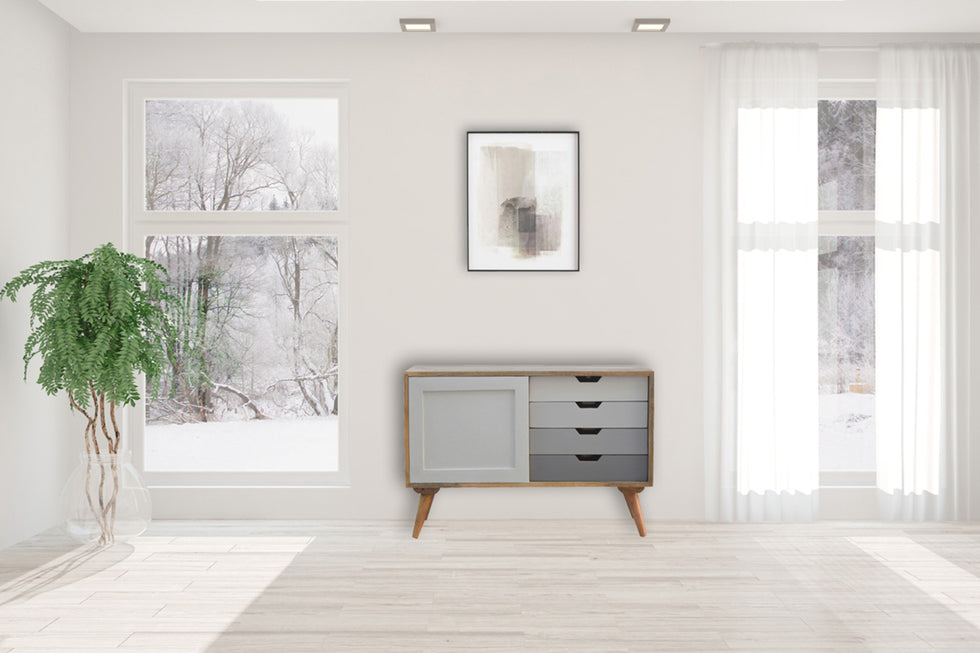 Artisan - Gray Gradient Sliding Sideboard