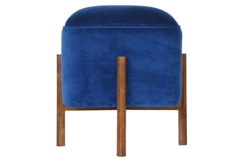 Artisan - Footstool with Solid Wood Legs