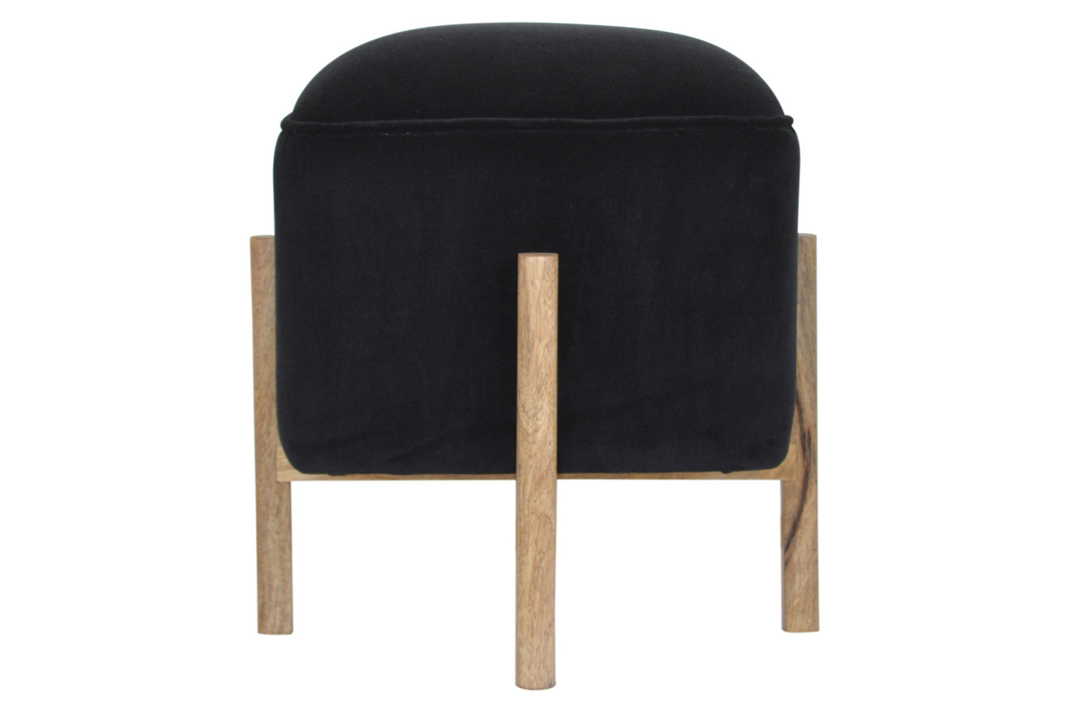 Artisan - Footstool with Solid Wood Legs
