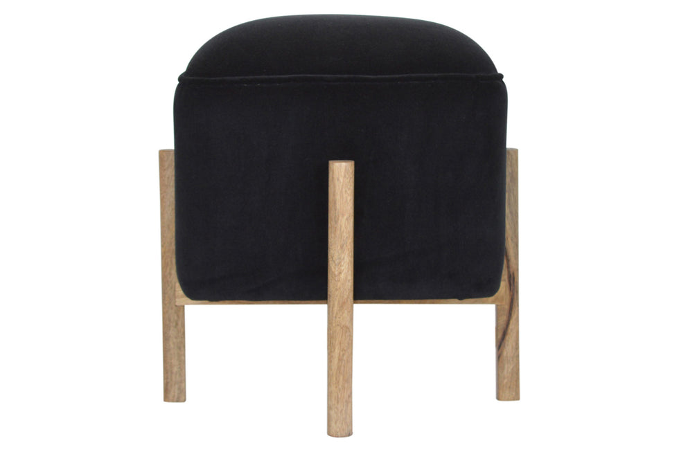 Artisan - Footstool with Solid Wood Legs