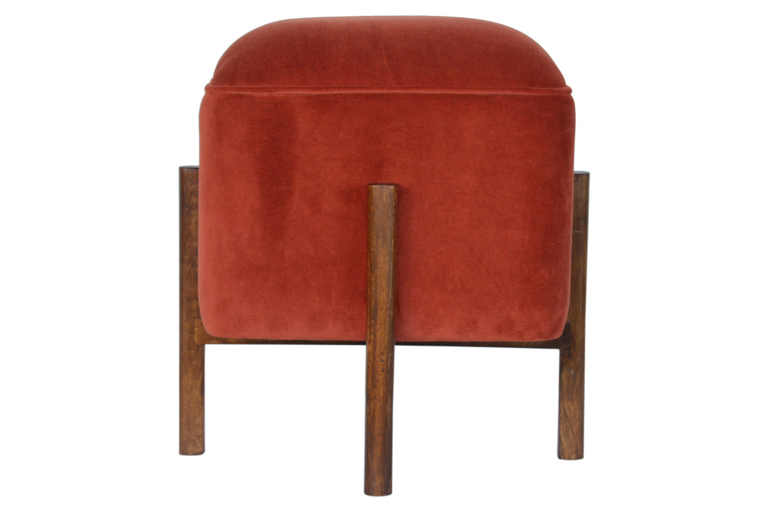 Artisan - Footstool with Solid Wood Legs