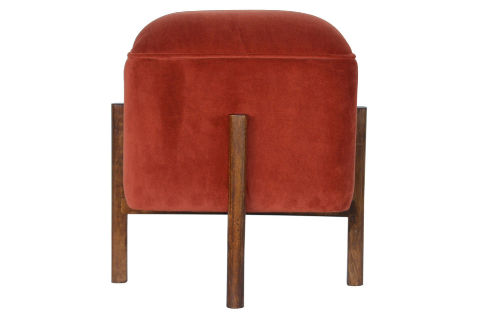 Artisan - Footstool with Solid Wood Legs