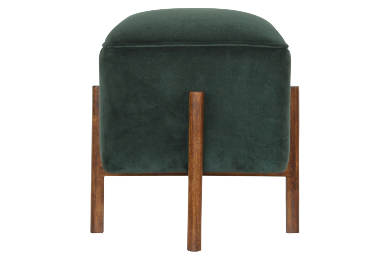 Artisan - Footstool with Solid Wood Legs