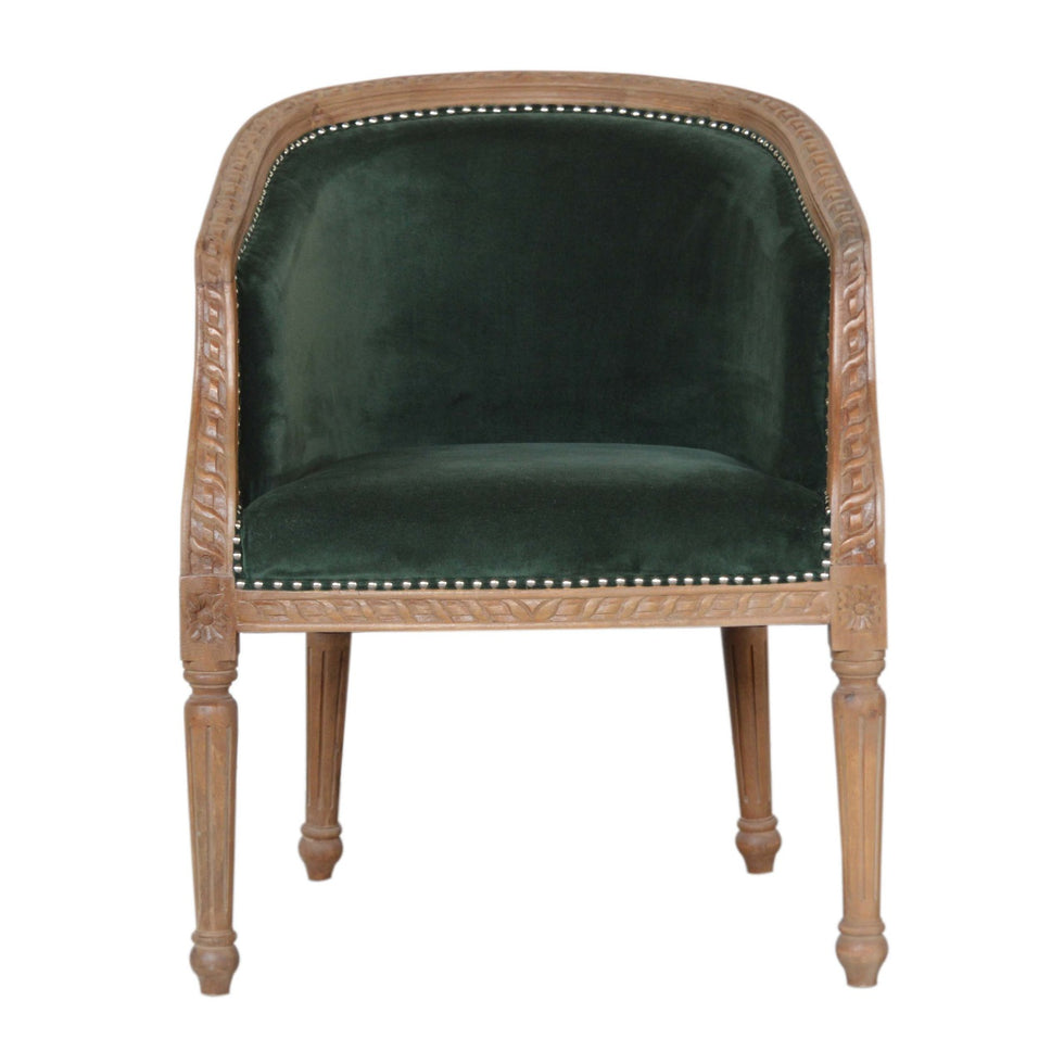 Artisan - Occasional Chair in Emerald Green, Velvet