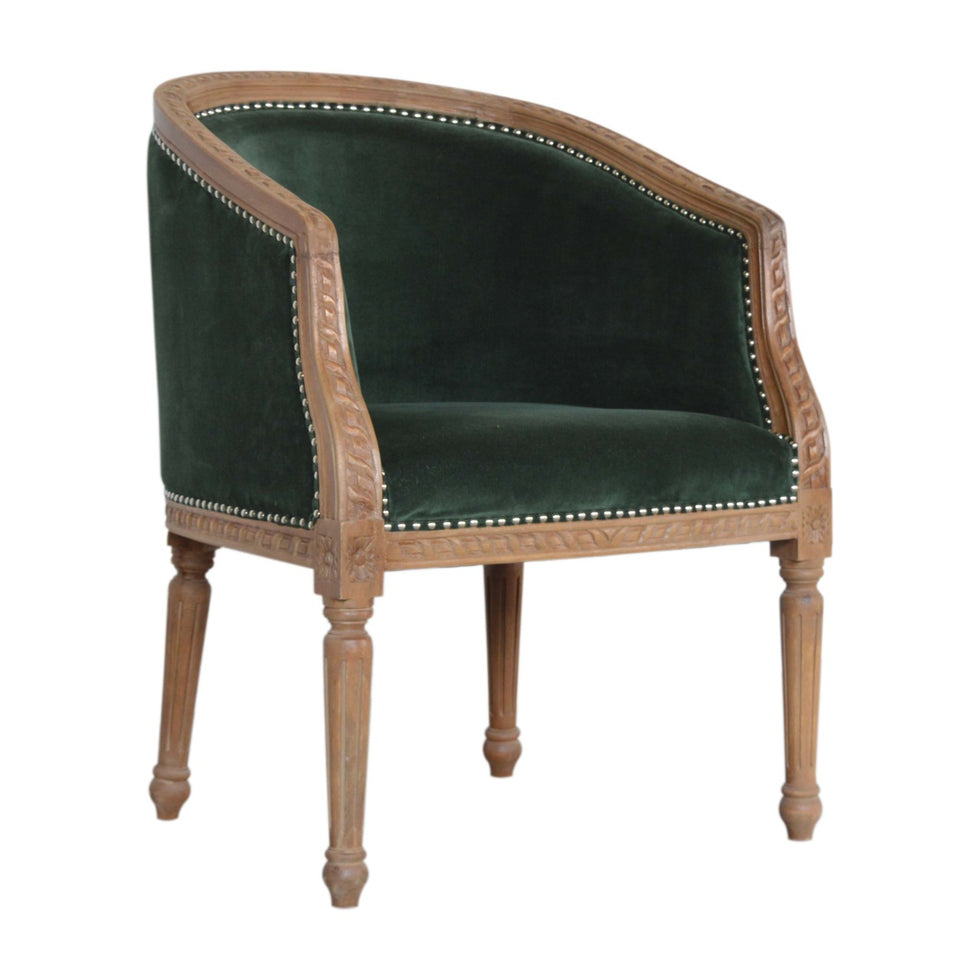 Artisan - Occasional Chair in Emerald Green, Velvet