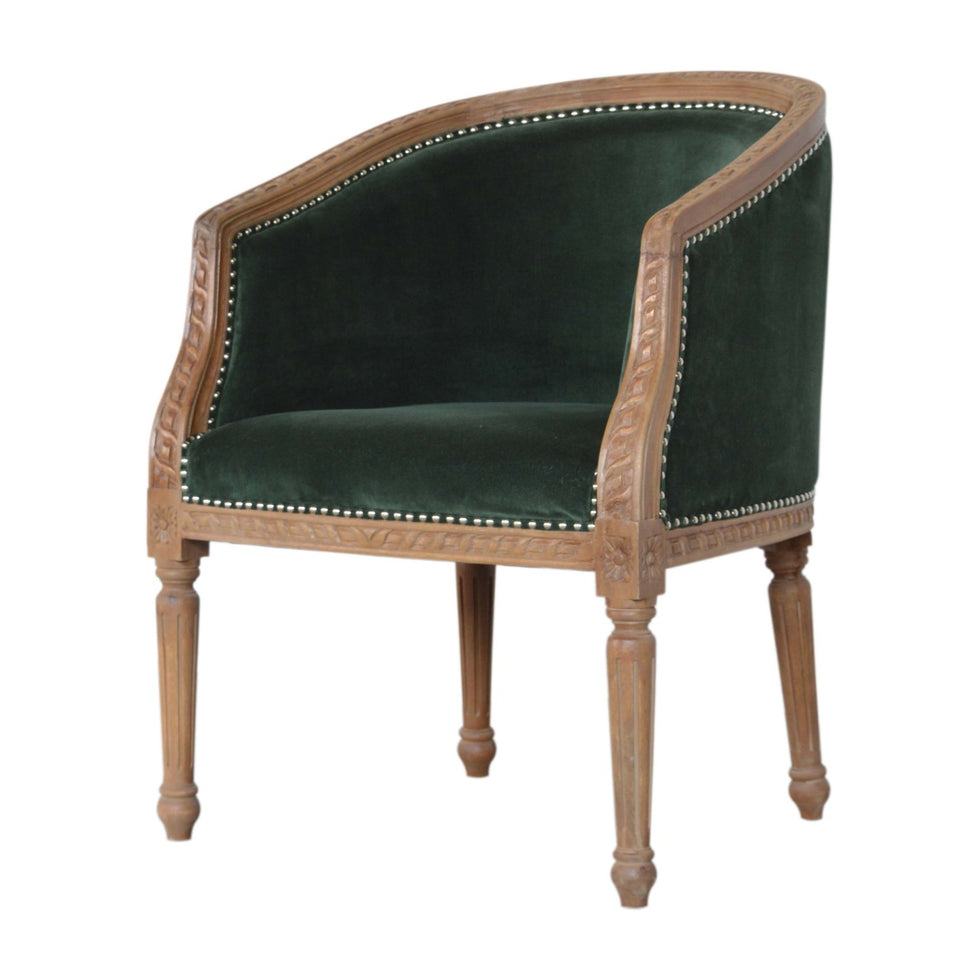 Artisan - Occasional Chair in Emerald Green, Velvet