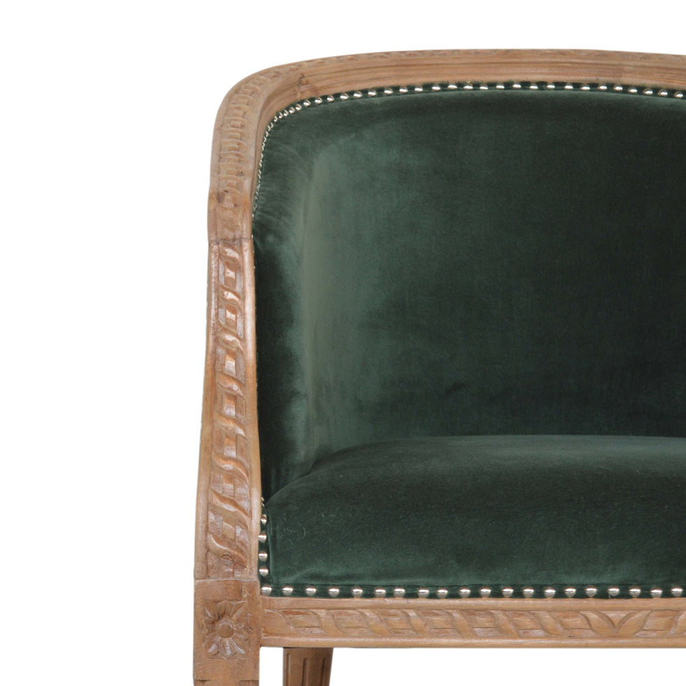 Artisan - Occasional Chair in Emerald Green, Velvet