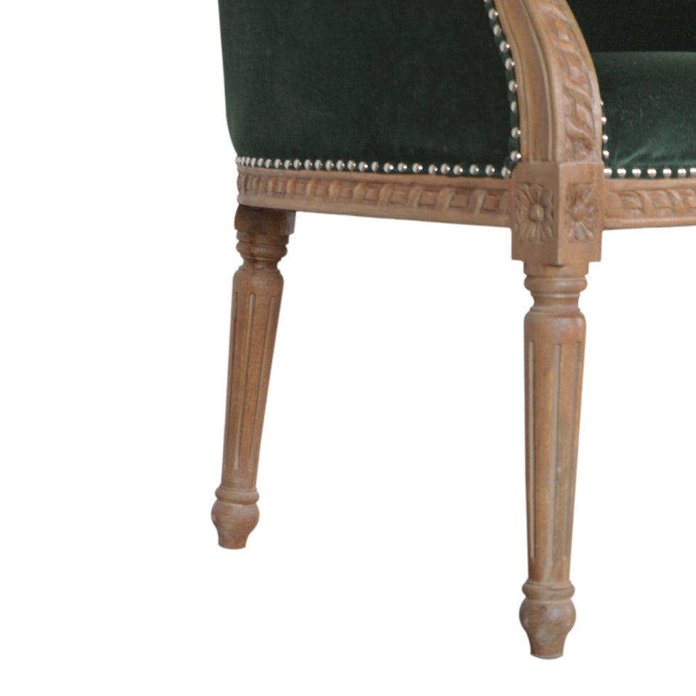 Artisan - Occasional Chair in Emerald Green, Velvet