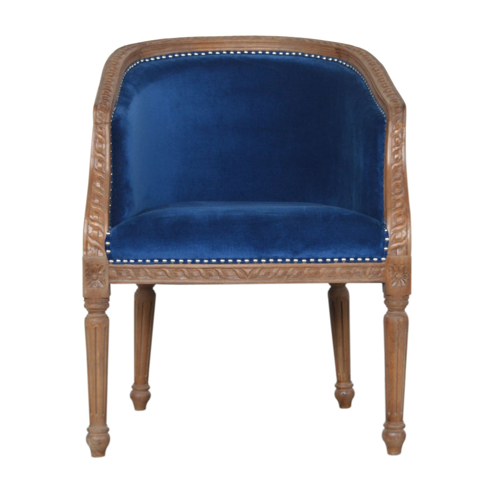 Artisan - Occasional Chair in Royal Blue, Velvet